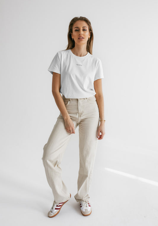 Dámske tričko z biobavlny Optical white - ethically made Minimalist - regular