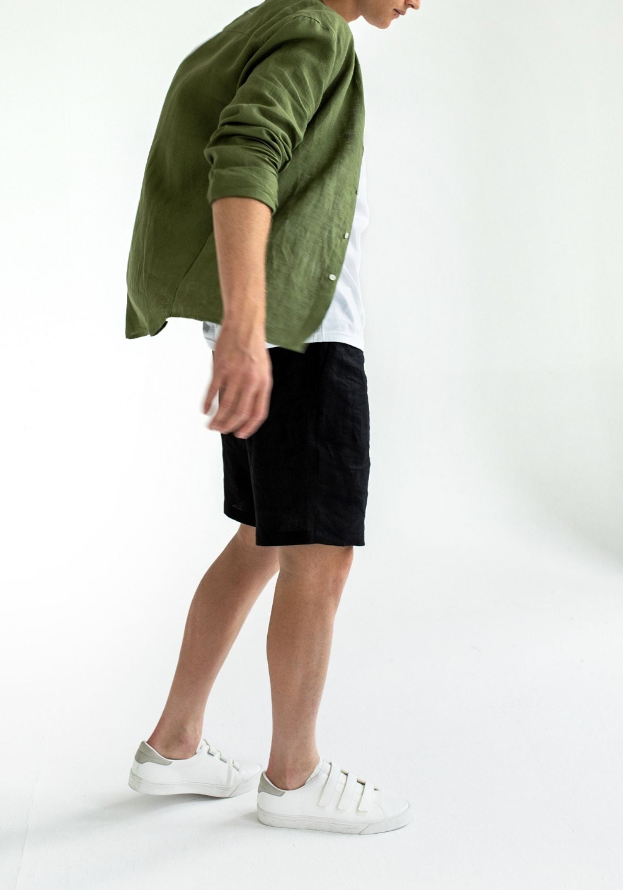 Pánské lněné šortky