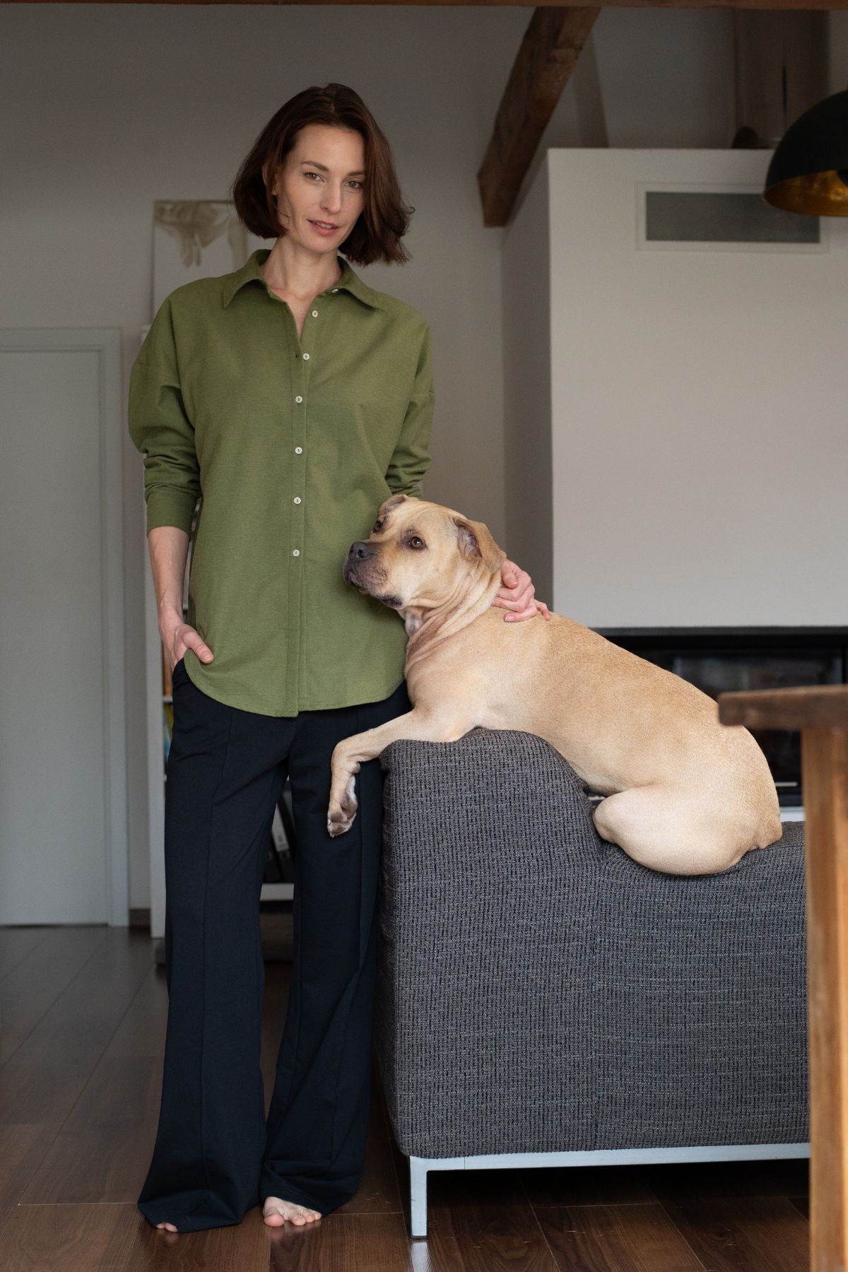 Outfit by Barbora Mosorjaková | Flannel shirt & Wide-leg pants