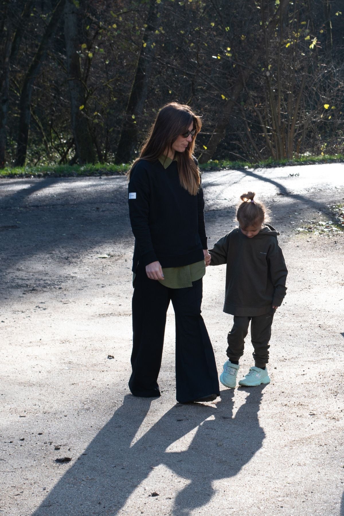 Outfit by Danča | Wide-leg & Classic sweatshirt Black set