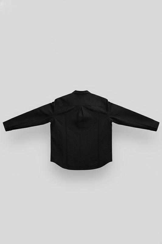 Koszula męska flanelowa z kołnierzykiem - Black