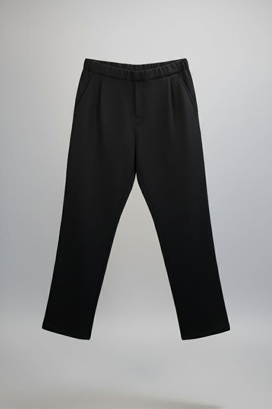 Men spodnie dresowe wide bawełna organiczna Black - Straight-leg