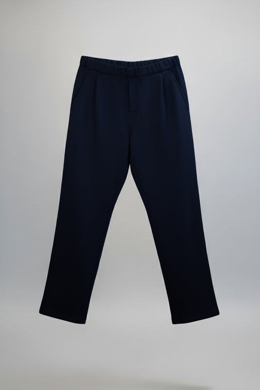 Men spodnie dresowe wide bawełna organiczna Deep blue - Straight-leg