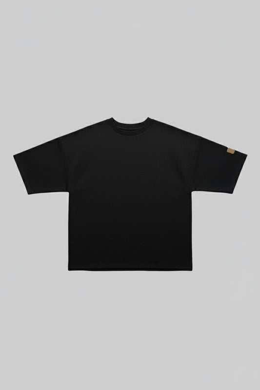 Męska bluzka typu sweatshirt z biobawełny Black - loose fit