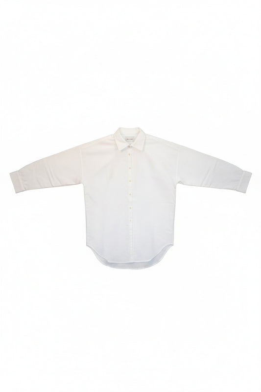 Damska koszula flanelowa z kołnierzykiem loose fit – White