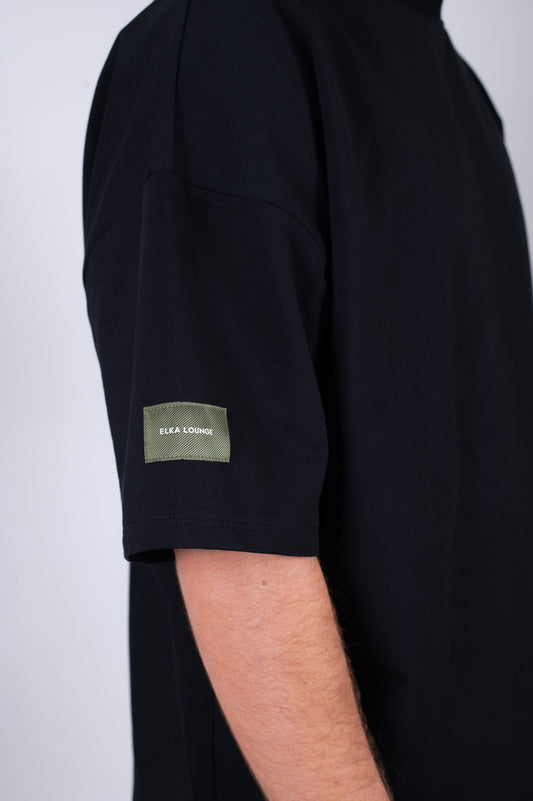 Pánské mikinové tričko z biobavlny Black - loose fit