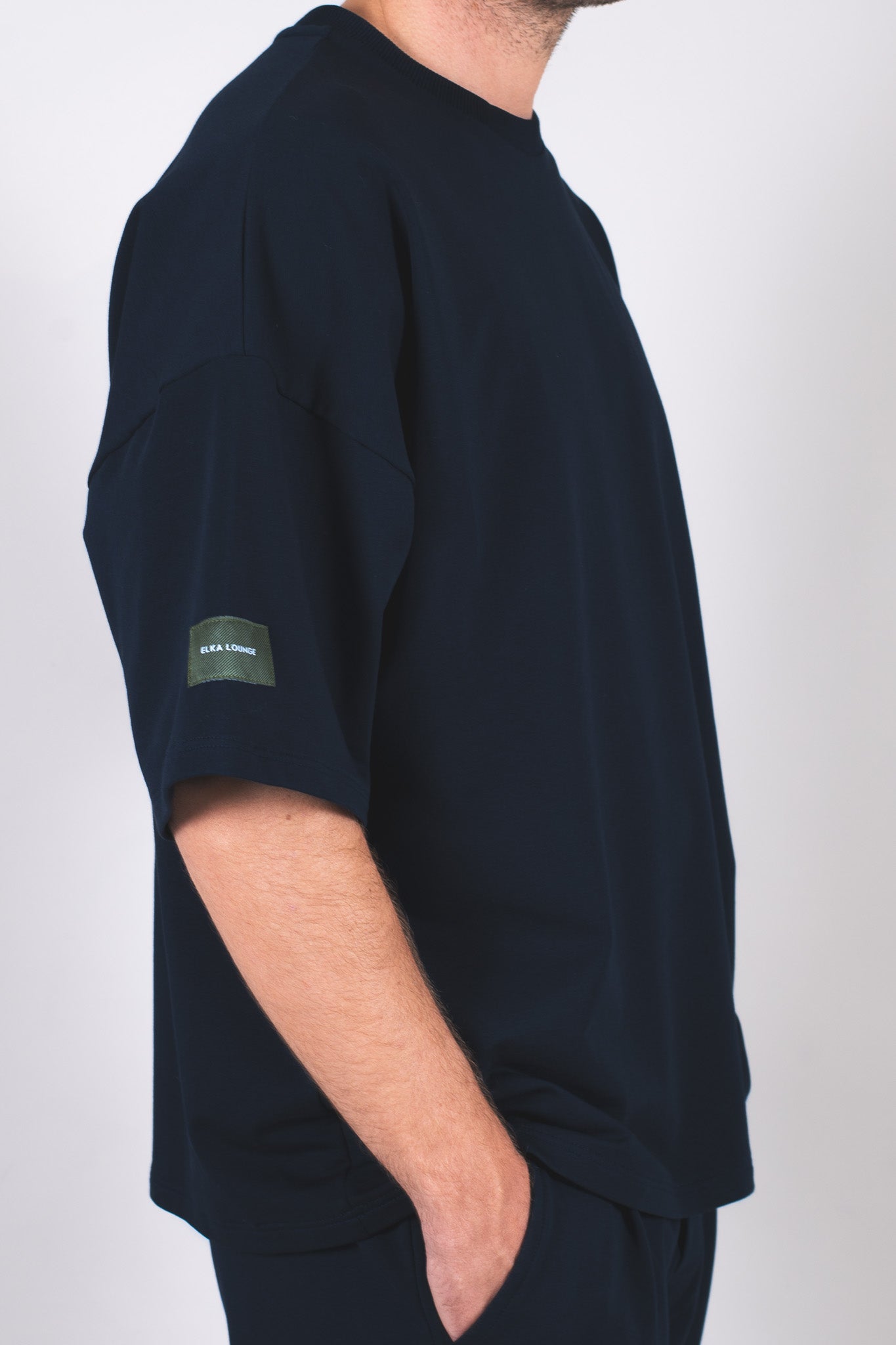 Pánske mikinové tričko z biobavlny - loose fit