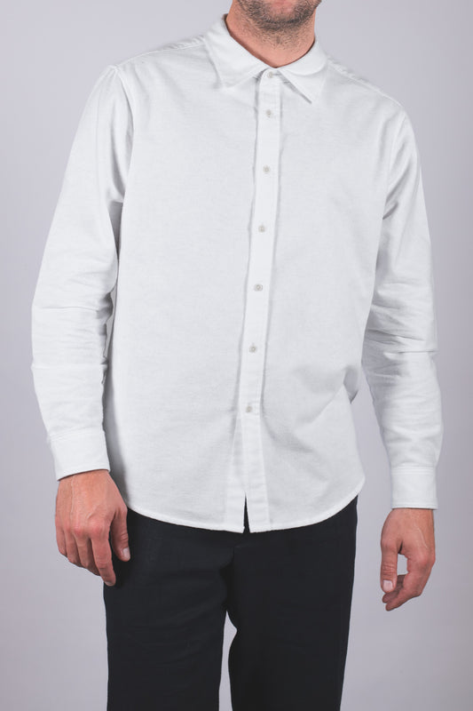 Men's flannel shirt with collar - regular fit