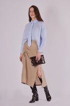 Dámská lněná košile s límečkem - loose fit