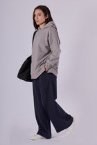 Dámská mikina s kapucí z biobavlny brushed - Oversized