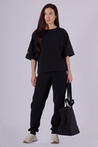 Dámské teplákové kalhoty z biobavlny - loose fit