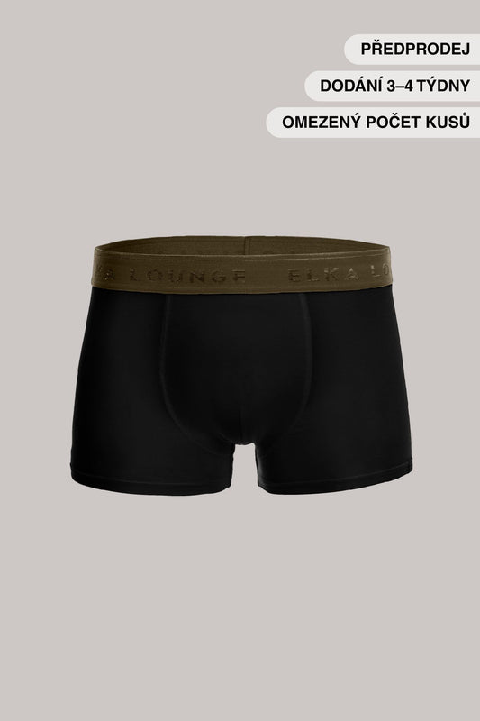 Pánské Boxerky Khaki - Black Lounge