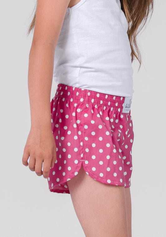 Kids Boxershorts Pink with polka dots