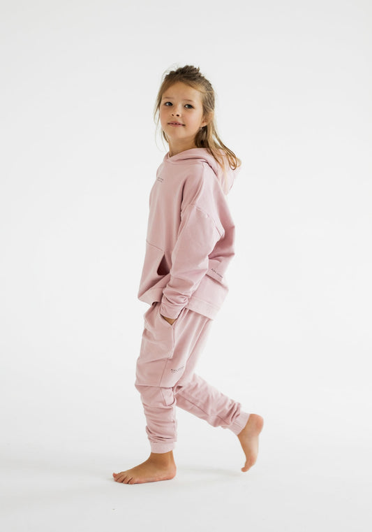 Children's hoodie organic cotton Bailet slipper-Pink - regular