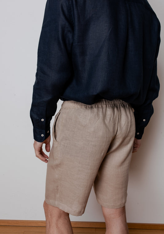 Pánské lněné šortky - loose fit