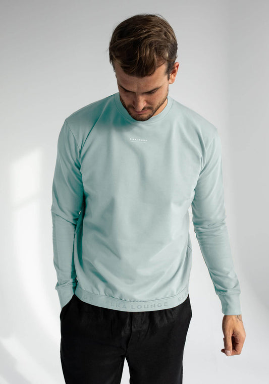 Men Sweatshirt organic cotton Mint - regular