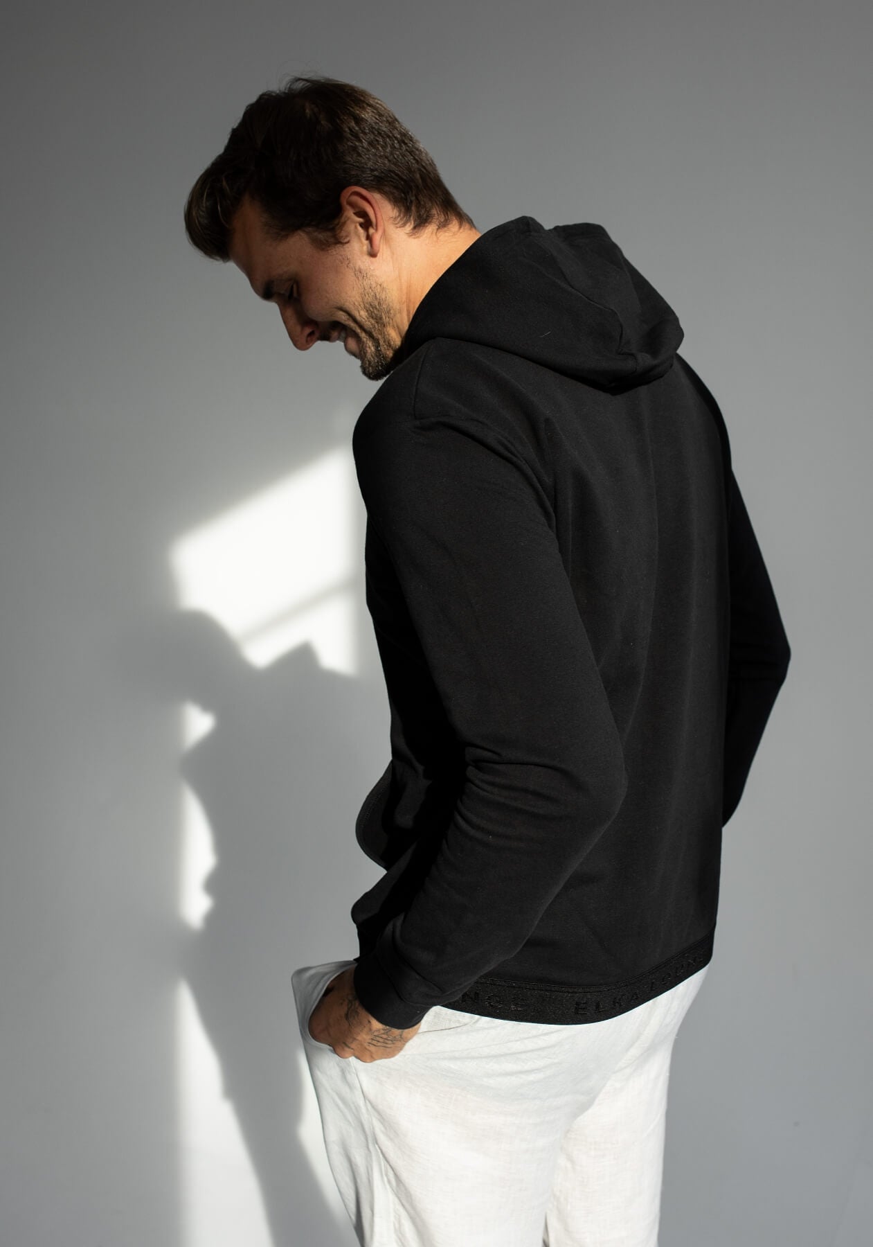 Men sweatshirt organic cotton Black - regular