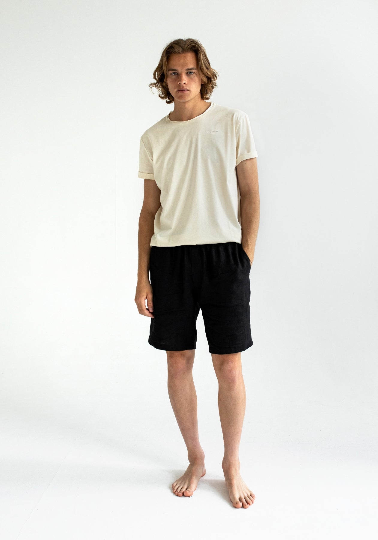 Men T-shirt Offwhite natural - slim fit