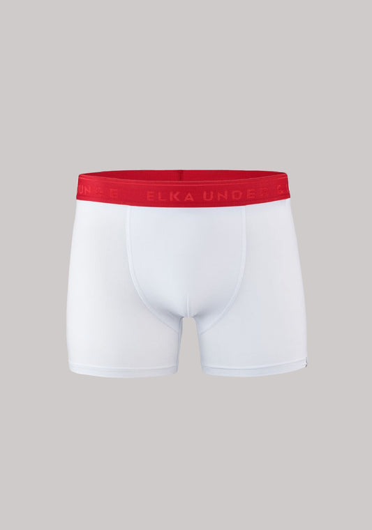 Men Boxers White-red Slimfit