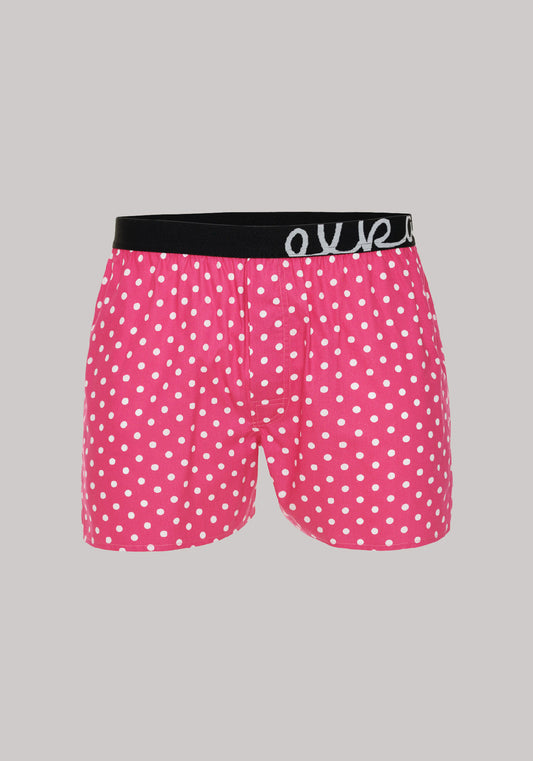 Men's shorts active Pink with polka dots