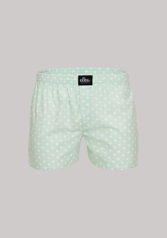 Men's shorts Green with polka dots