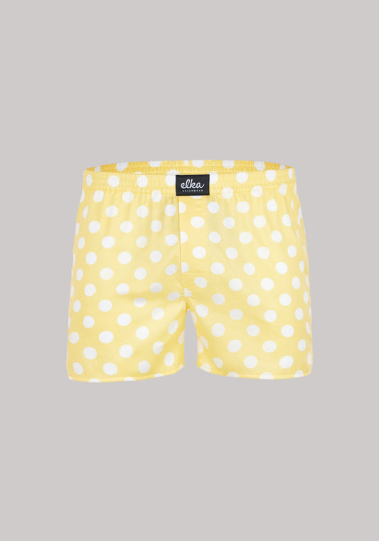 Men's shorts Yellow with big polka dots