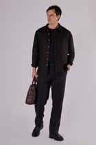 Men's linen shirt with collar - regular fit