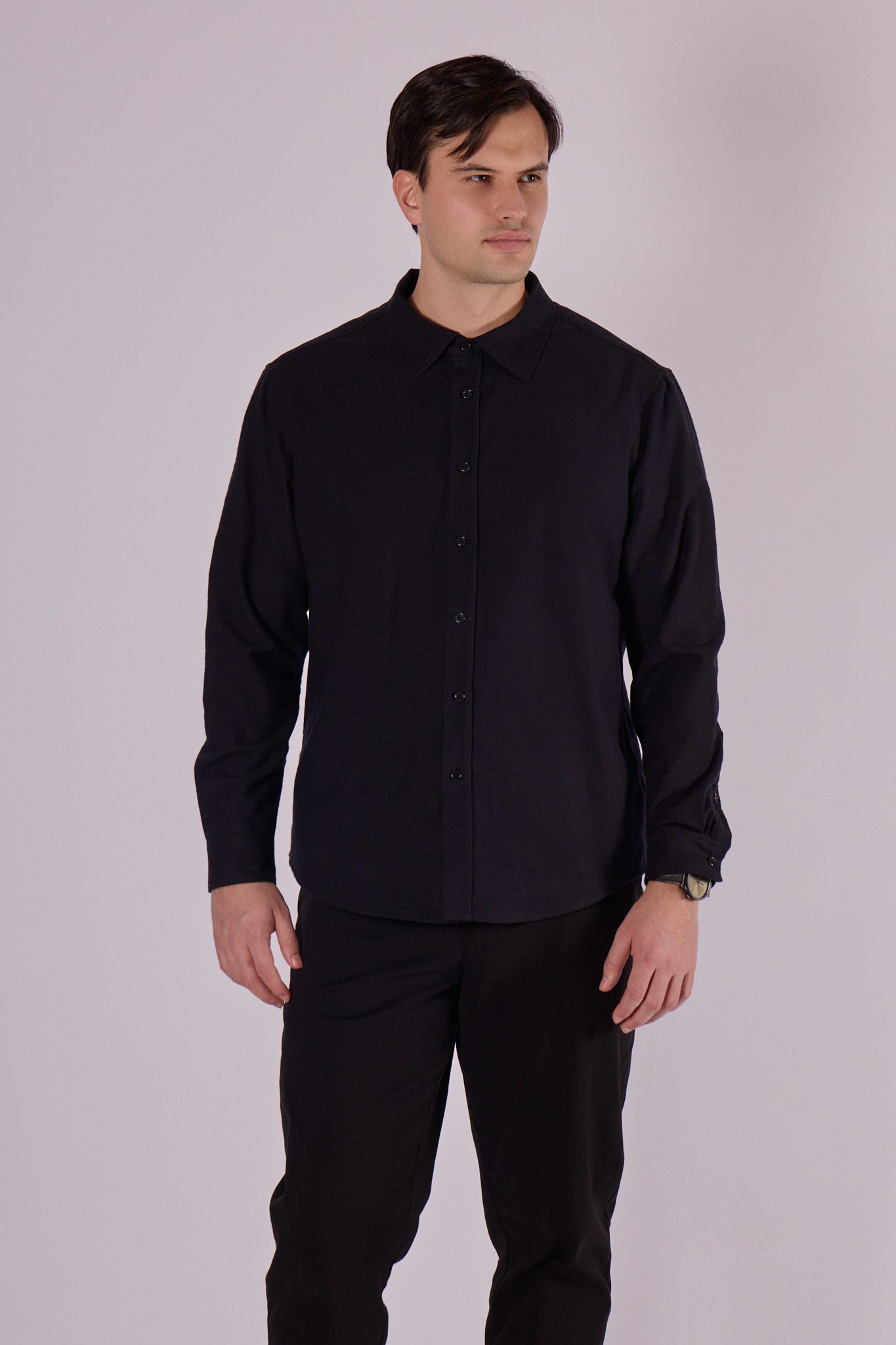 Pánská flanelová košile s límečkem - regular fit