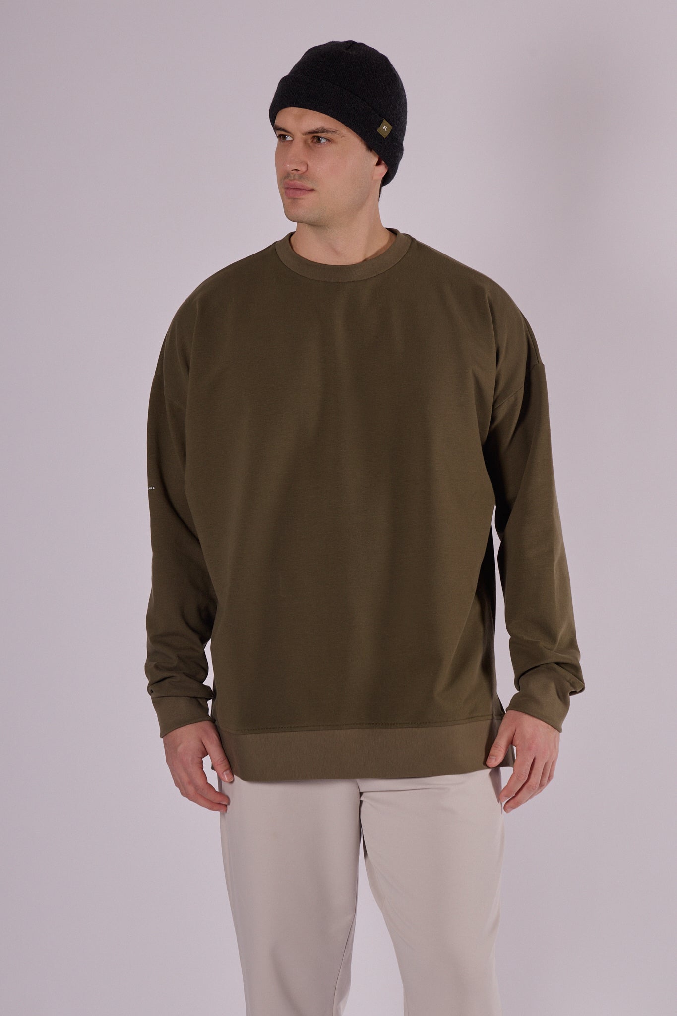 Men Sweatshirt organic cotton brushed - Oversized