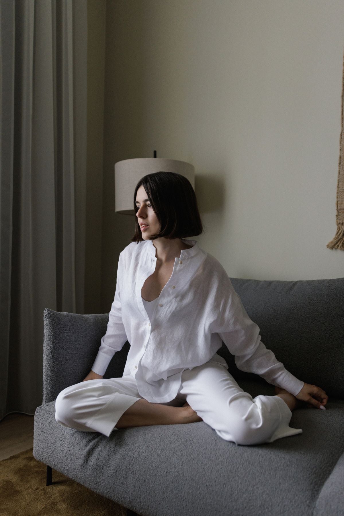 Outfit by Maria Hason White linen shirt regular