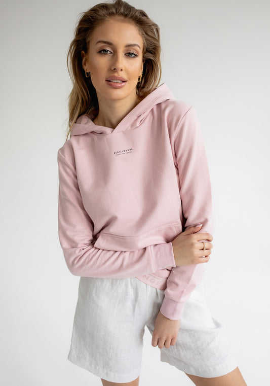 Women hoodie organic cotton Bailet slipper-Pink - regular