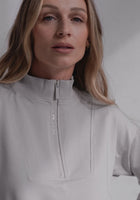 Dámská mikina Zip-up z biobavlny s rozparky - loose fit