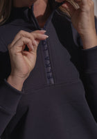 Dámská mikina Zip-up z biobavlny s rozparky - loose fit