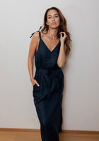 Women's linen long dress - loose fit 