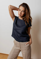 Women's regular linen T-shirt