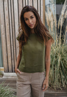Women's regular linen T-shirt