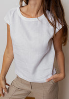 Women's regular linen T-shirt