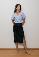 Dámský lněný zavinovací top - regular fit