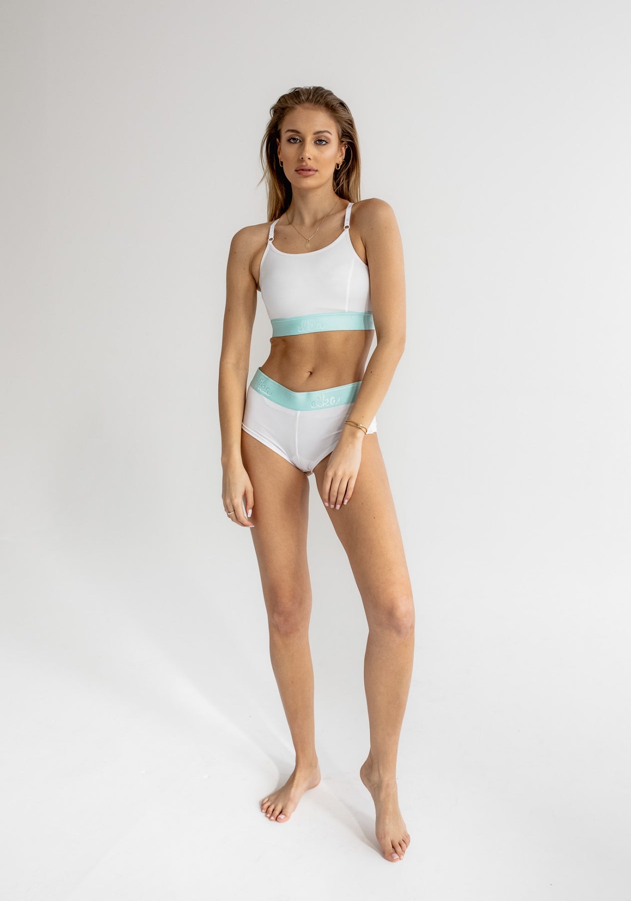 Women boxers White-mint Lounge