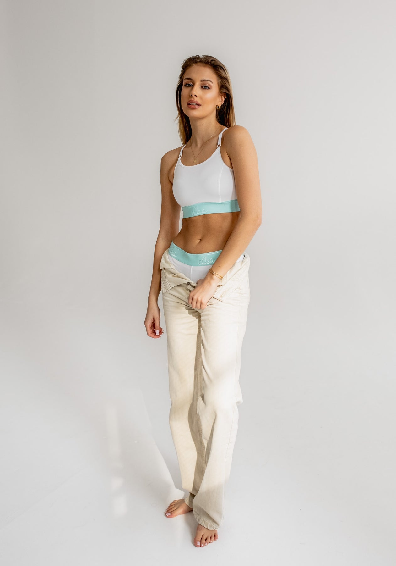 Women boxers White-mint Lounge