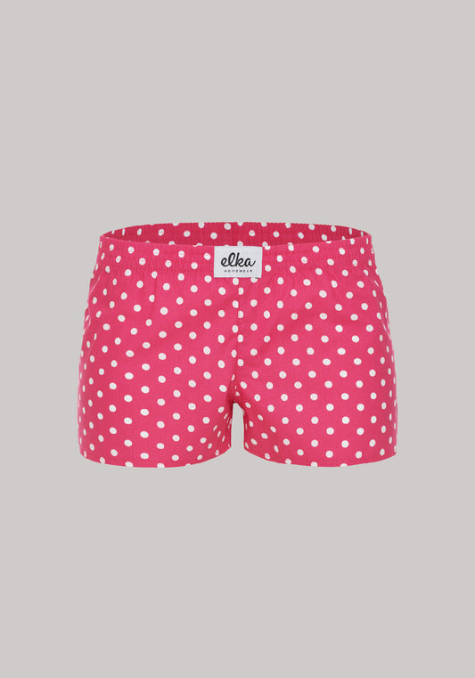 Women's shorts Pink with polka dots