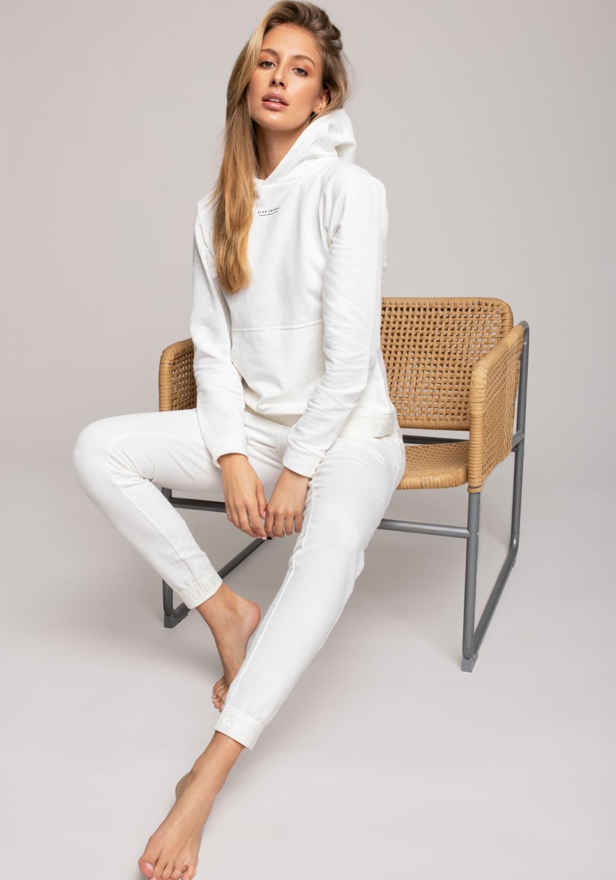 Women sweatpants organic cotton Offwhite