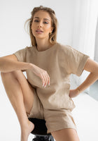 Dámský lněný top - loose fit