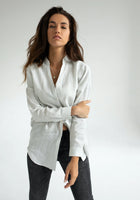 Women linen shirt - loose fit 