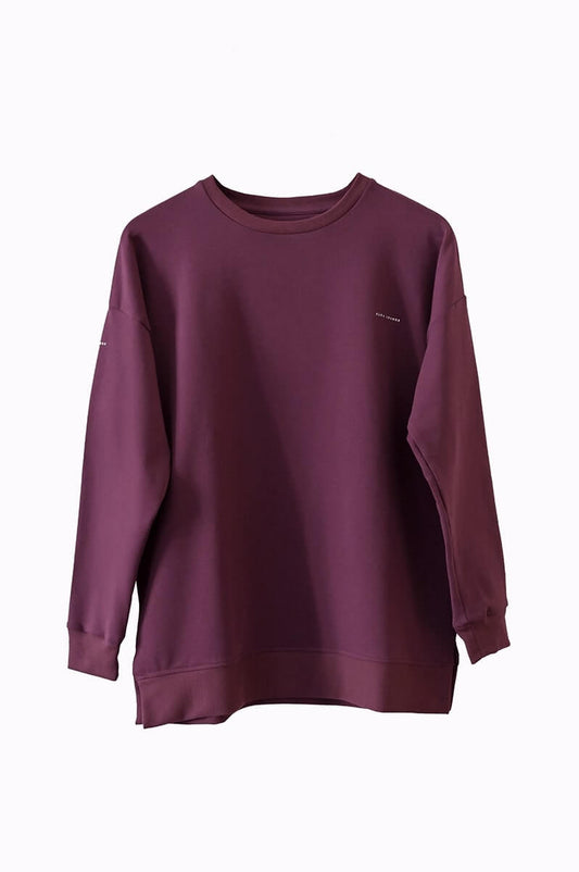 Women Sweatshirt organic cotton Purple - Oversized