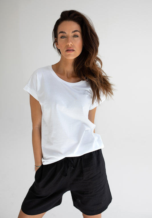 Women t-shirt organic cotton Optical white - loose fit