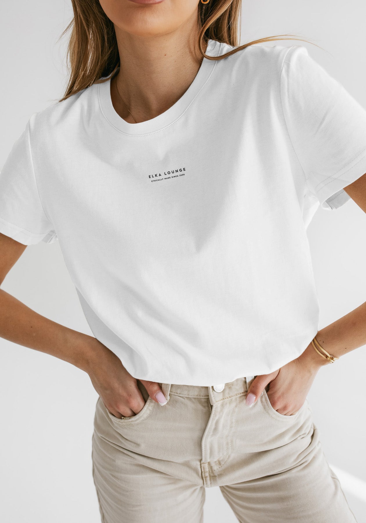 Dámské tričko z biobavlny Optical white - ethically made Minimalist - regular