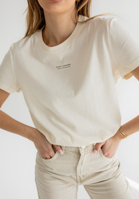 Dámské tričko z biobavlny Offwhite-natural - ethically made Minimalist - regular
