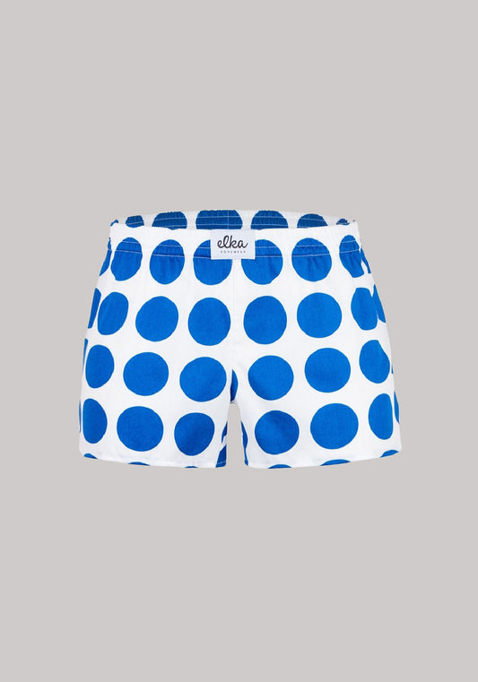 Dámské šortky-trenýrky White with blue polka dots