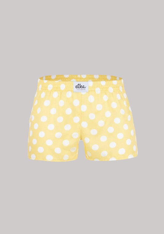 Dámske šortky-trenírky Yellow with big polka dots